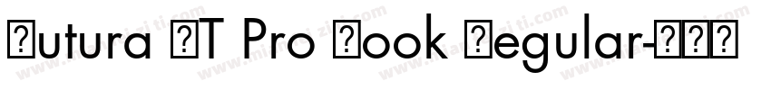 Futura LT Pro Book Regular字体转换